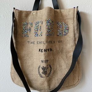 Feed Women Tote Bag - Tan and Black